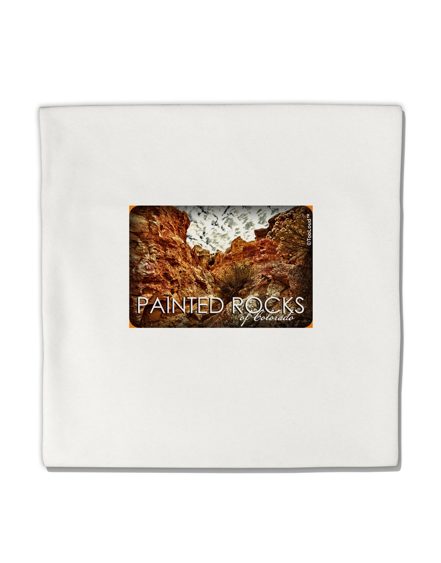 Colorado Painted Rocks Text Micro Fleece 14&#x22;x14&#x22; Pillow Sham-Pillow Sham-TooLoud-White-Davson Sales