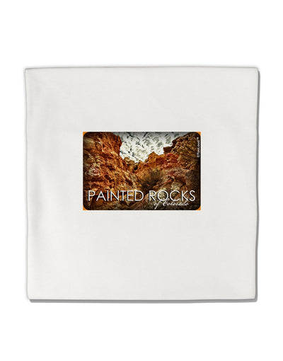 Colorado Painted Rocks Text Micro Fleece 14&#x22;x14&#x22; Pillow Sham-Pillow Sham-TooLoud-White-Davson Sales