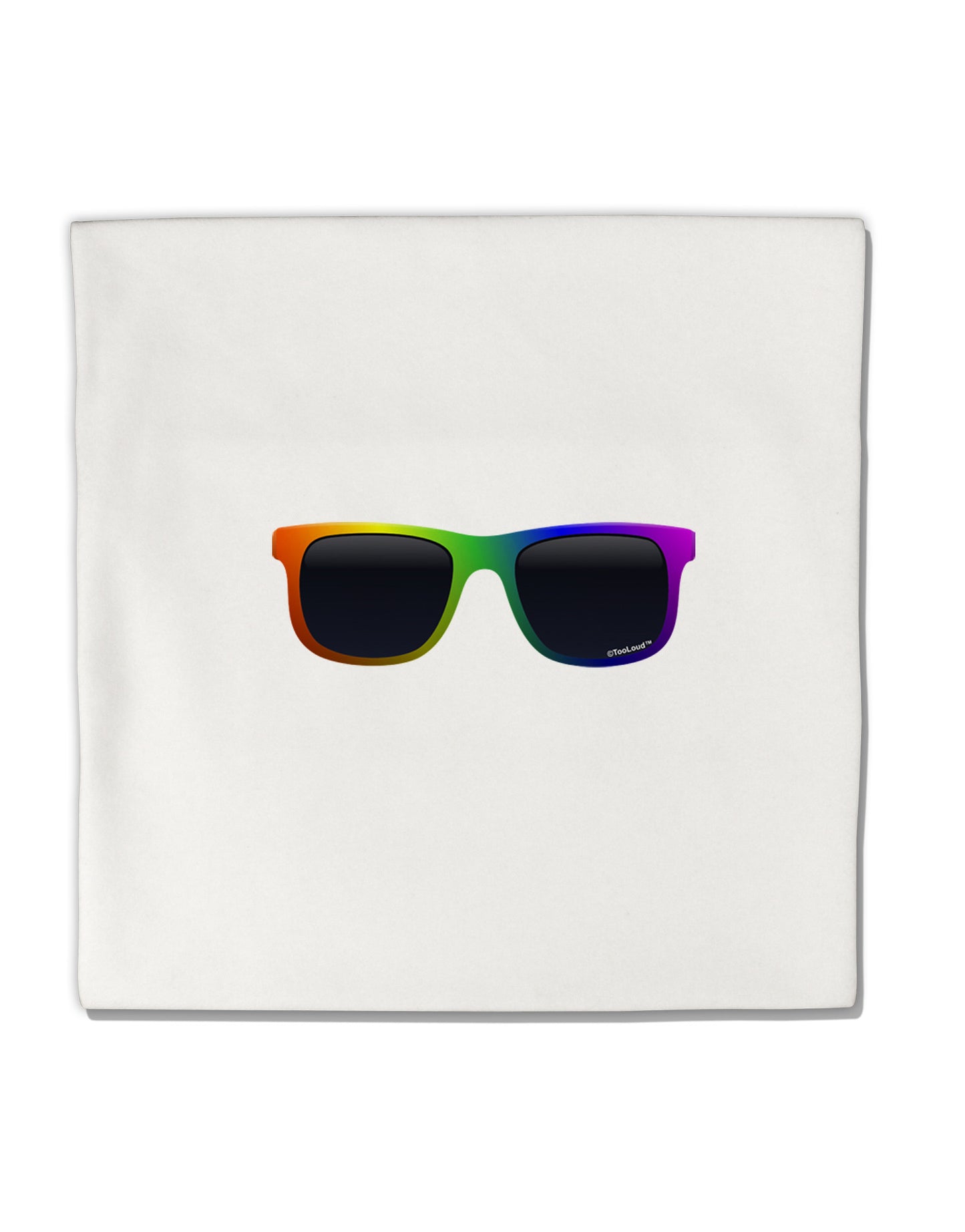 Pride Rainbow Glasses Micro Fleece 14"x14" Pillow Sham by TooLoud-Pillow Sham-TooLoud-White-Davson Sales