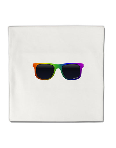 Pride Rainbow Glasses Micro Fleece 14&#x22;x14&#x22; Pillow Sham by TooLoud-Pillow Sham-TooLoud-White-Davson Sales