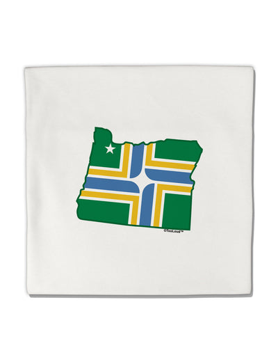 Portland Oregon Flag Micro Fleece 14&#x22;x14&#x22; Pillow Sham-Pillow Sham-TooLoud-White-Davson Sales