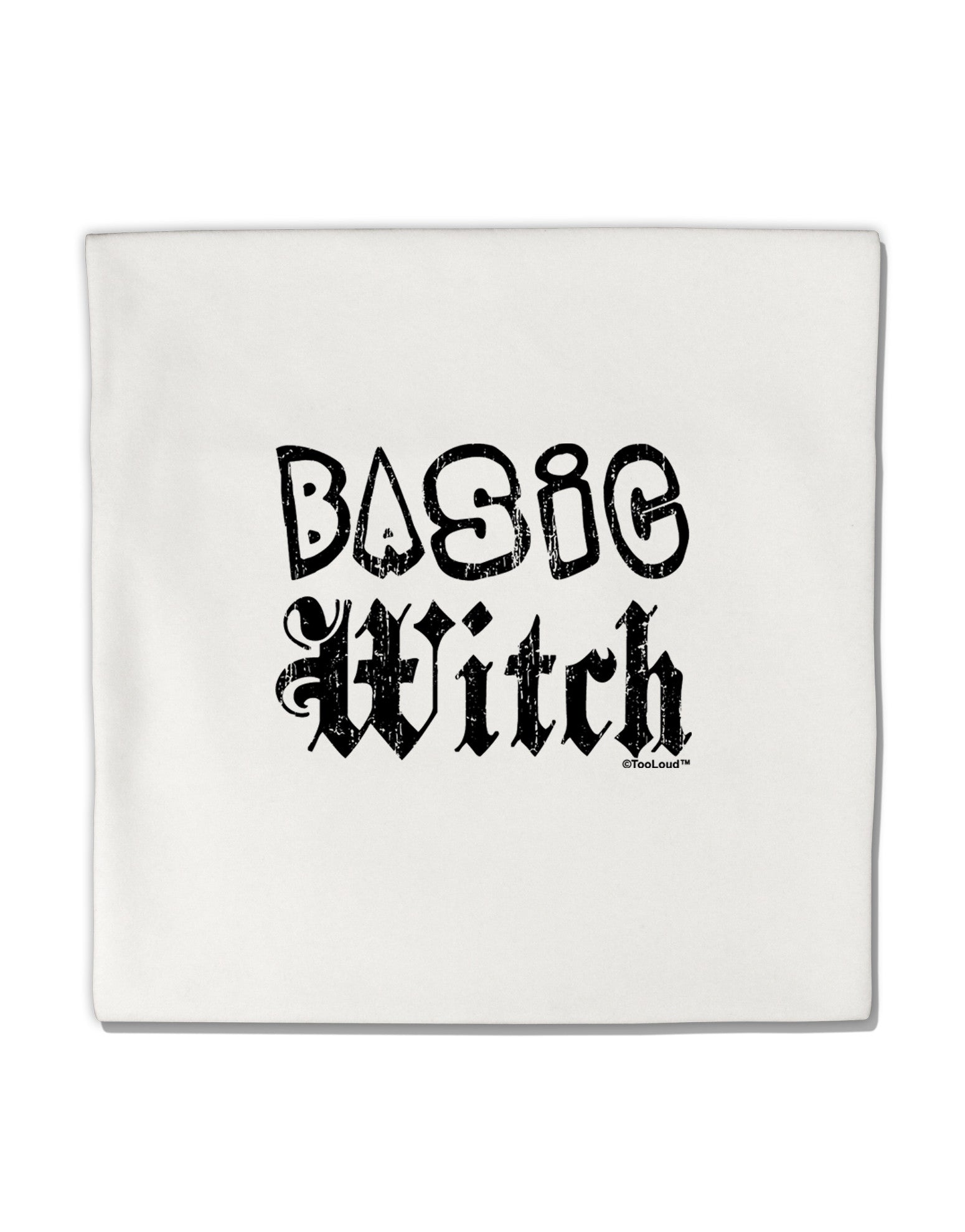 Basic Witch Distressed Micro Fleece 14&#x22;x14&#x22; Pillow Sham-Pillow Sham-TooLoud-White-Davson Sales
