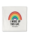 TooLoud I Woke Up This Gay Micro Fleece 14 Inch x 14 Inch Pillow Sham-ThrowPillowCovers-TooLoud-Davson Sales