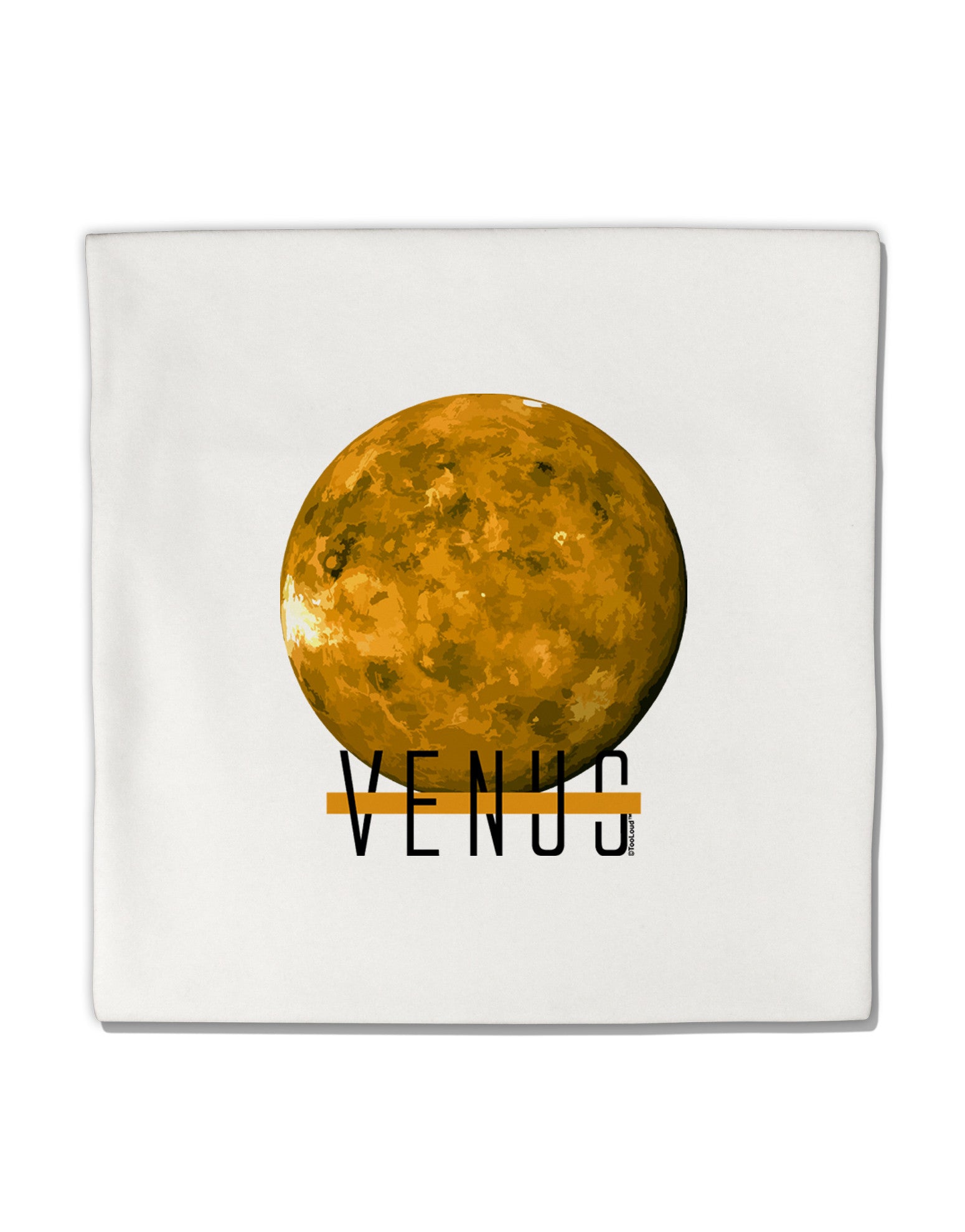 Planet Venus Text Micro Fleece 14"x14" Pillow Sham by TooLoud-Pillow Sham-TooLoud-White-Davson Sales