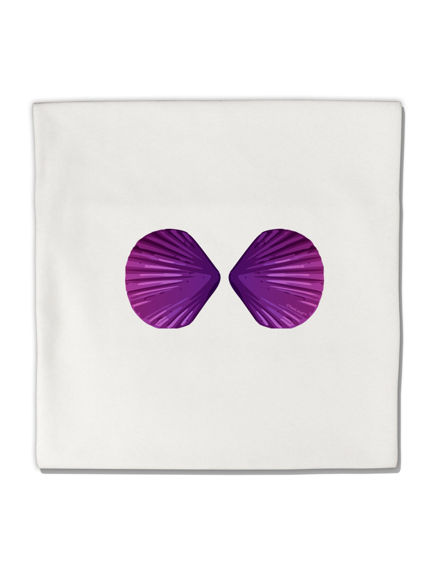 Mermaid Shell Bra Purple Micro Fleece 14"x14" Pillow Sham by TooLoud-Pillow Sham-TooLoud-White-Davson Sales