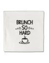 TooLoud Brunch So Hard Eggs and Coffee Micro Fleece 14 Inch x 14 Inch Pillow Sham-ThrowPillowCovers-TooLoud-Davson Sales