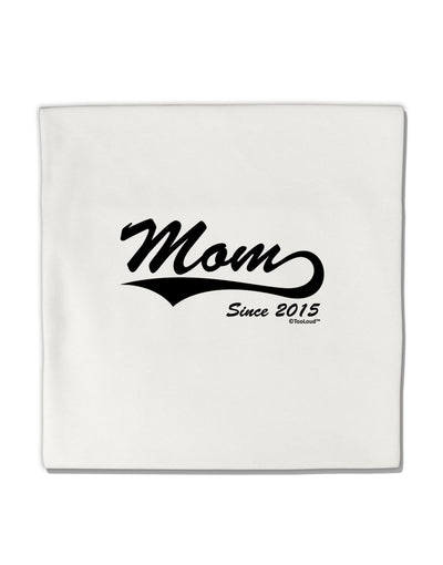 Mom Since (Your Year) Design Micro Fleece 14&#x22;x14&#x22; Pillow Sham by TooLoud-Pillow Sham-TooLoud-White-Davson Sales