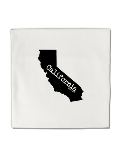 California - United States Shape Micro Fleece 14&#x22;x14&#x22; Pillow Sham-Pillow Sham-TooLoud-White-Davson Sales