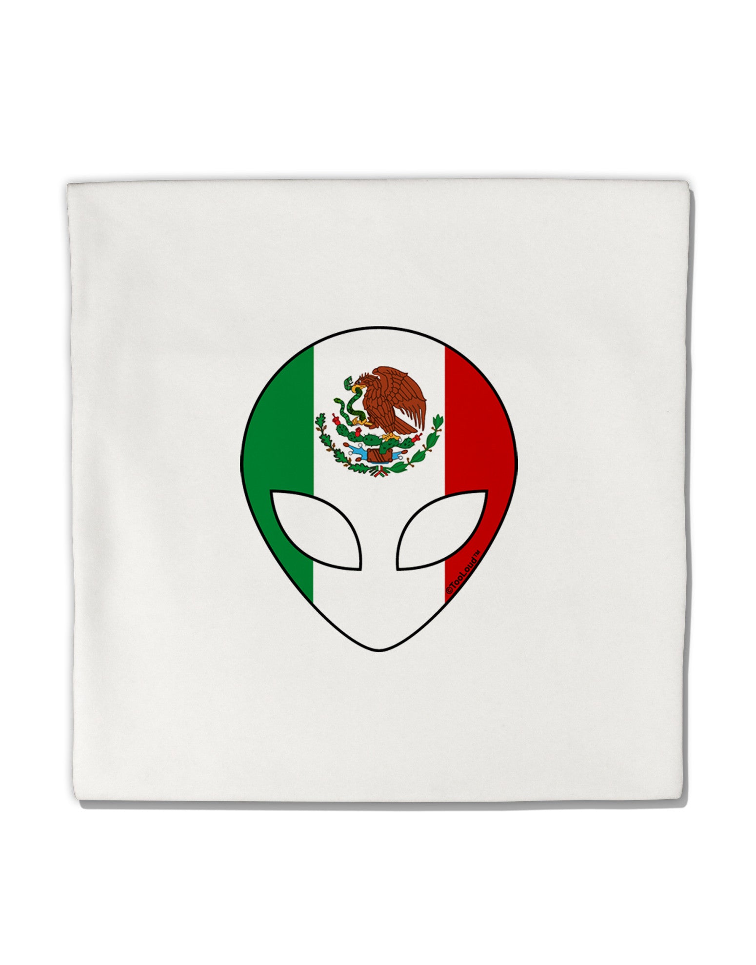 Mexican Flag Extraterrestrial Micro Fleece 14"x14" Pillow Sham by TooLoud-Pillow Sham-TooLoud-White-Davson Sales