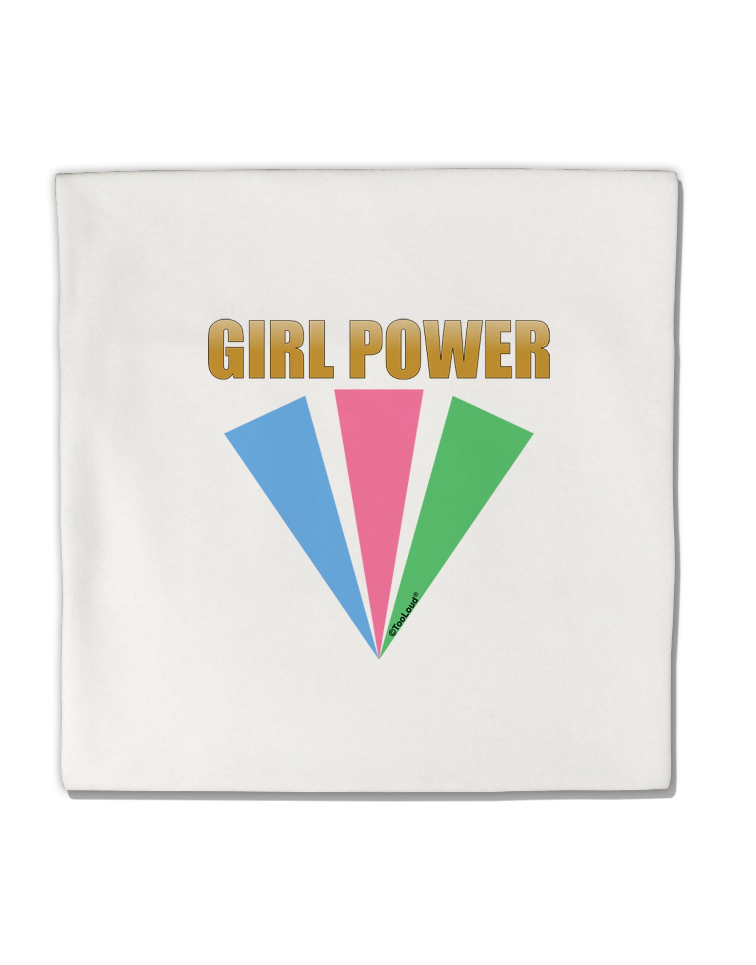 Girl Power Stripes Micro Fleece 14&#x22;x14&#x22; Pillow Sham by TooLoud-Pillow Sham-TooLoud-White-Davson Sales