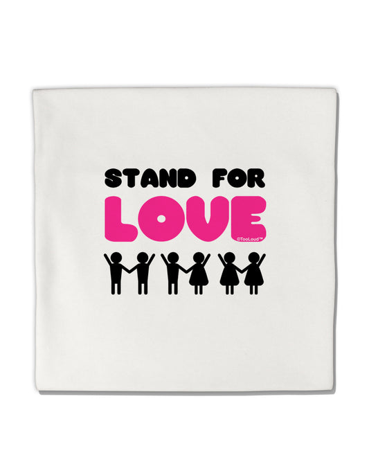Stand For Love Pink Micro Fleece 14&#x22;x14&#x22; Pillow Sham-Pillow Sham-TooLoud-White-Davson Sales