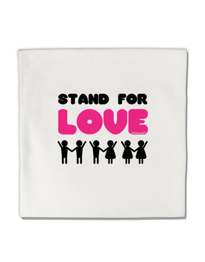 Stand For Love Pink Micro Fleece 14&#x22;x14&#x22; Pillow Sham-Pillow Sham-TooLoud-White-Davson Sales