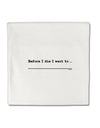TooLoud Custom Before I Die Micro Fleece 14 Inch x 14 Inch Pillow Sham-ThrowPillowCovers-TooLoud-Davson Sales
