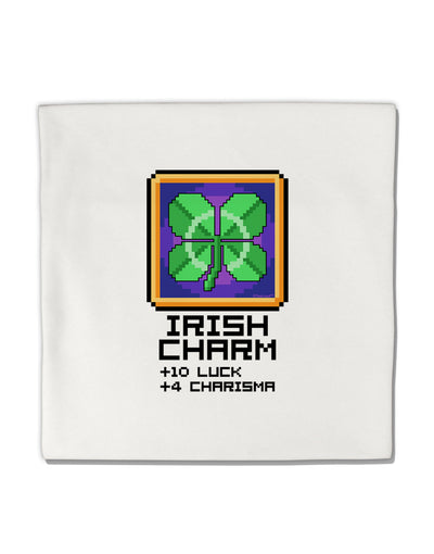 Pixel Irish Charm Item Micro Fleece 14&#x22;x14&#x22; Pillow Sham-Pillow Sham-TooLoud-White-Davson Sales