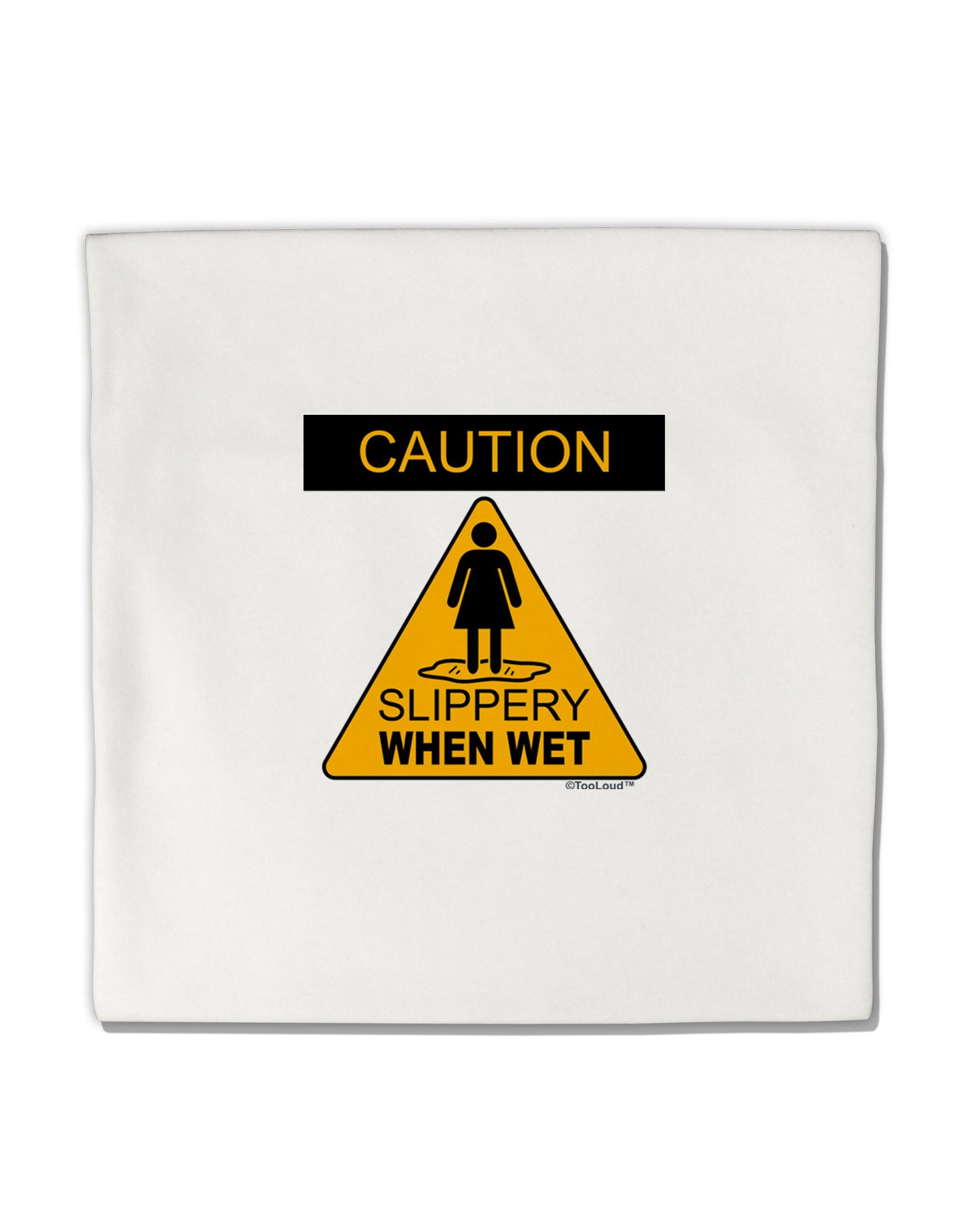 Slippery When Wet Micro Fleece 14"x14" Pillow Sham-Pillow Sham-TooLoud-White-Davson Sales