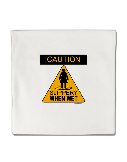 Slippery When Wet Micro Fleece 14"x14" Pillow Sham-Pillow Sham-TooLoud-White-Davson Sales