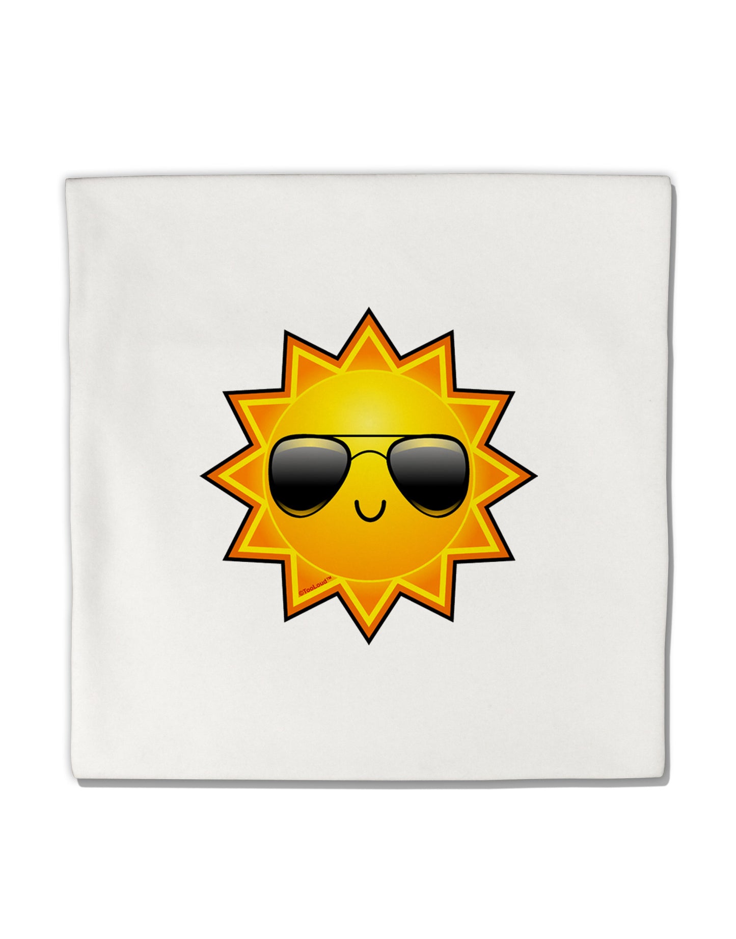 Sun With Sunglasses Micro Fleece 14"x14" Pillow Sham by TooLoud-Pillow Sham-TooLoud-White-Davson Sales