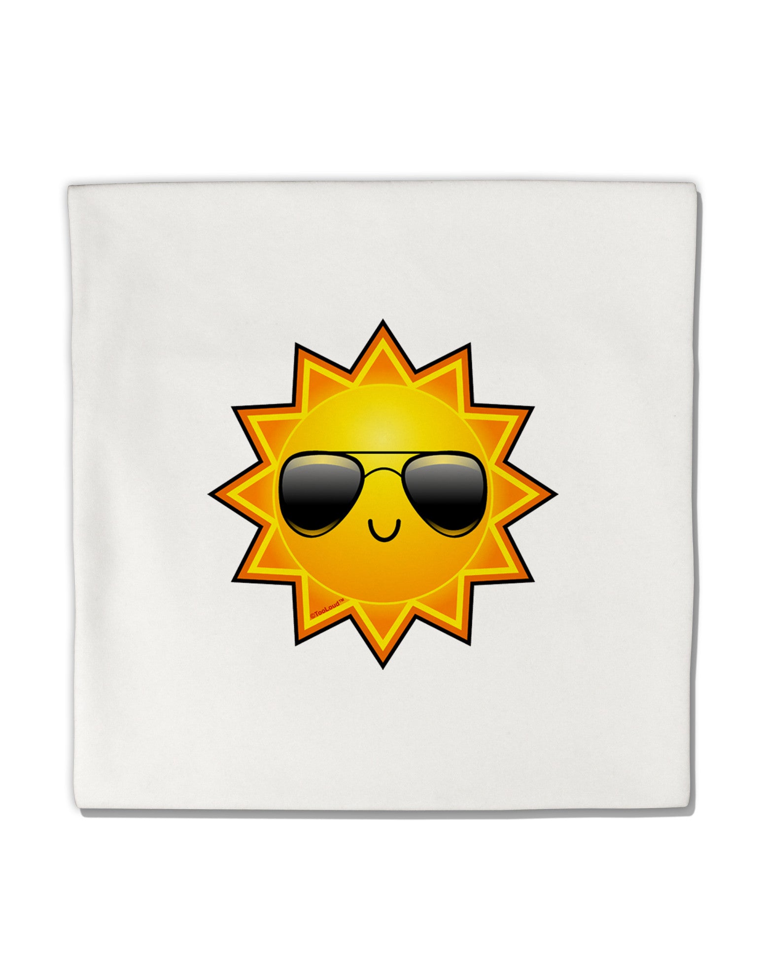 Sun With Sunglasses Micro Fleece 14"x14" Pillow Sham by TooLoud-Pillow Sham-TooLoud-White-Davson Sales
