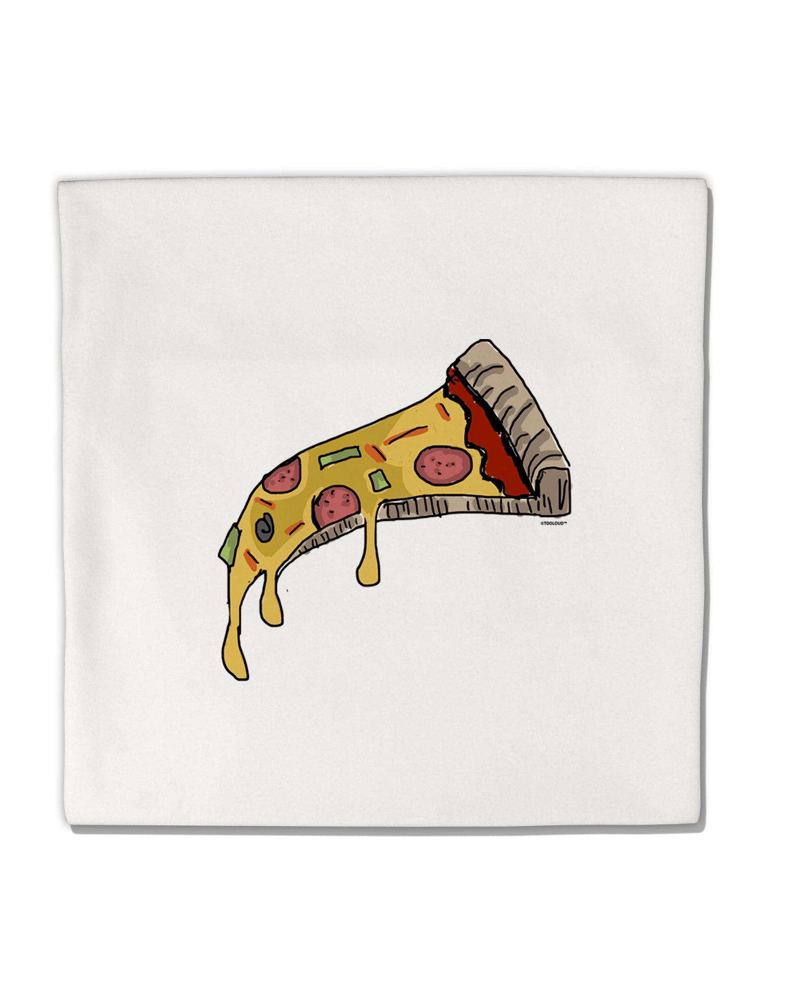 TooLoud Pizza Slice Micro Fleece 14 Inch x 14 Inch Pillow Sham-ThrowPillowCovers-TooLoud-Davson Sales