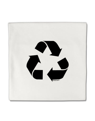 Recycle Black and White Micro Fleece 14&#x22;x14&#x22; Pillow Sham by TooLoud-Pillow Sham-TooLoud-White-Davson Sales