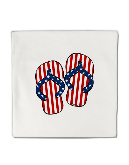 Stars and Stripes Flip Flops Micro Fleece 14"x14" Pillow Sham-Pillow Sham-TooLoud-White-Davson Sales