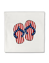 Stars and Stripes Flip Flops Micro Fleece 14&#x22;x14&#x22; Pillow Sham-Pillow Sham-TooLoud-White-Davson Sales