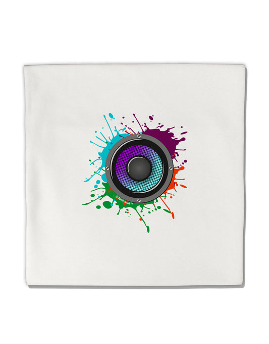 Paint Splatter Speaker Micro Fleece 14"x14" Pillow Sham-Pillow Sham-TooLoud-White-Davson Sales