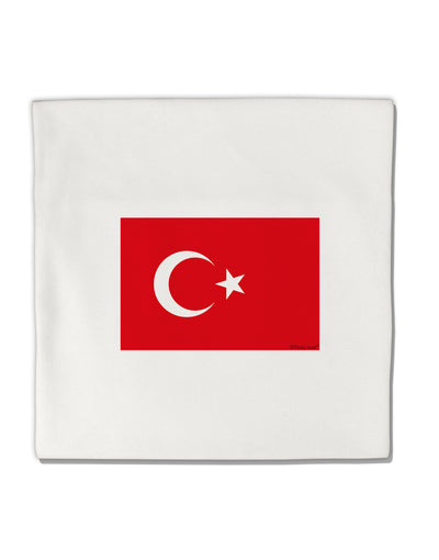 Turkey Flag Micro Fleece 14&#x22;x14&#x22; Pillow Sham by TooLoud-Pillow Sham-TooLoud-White-Davson Sales