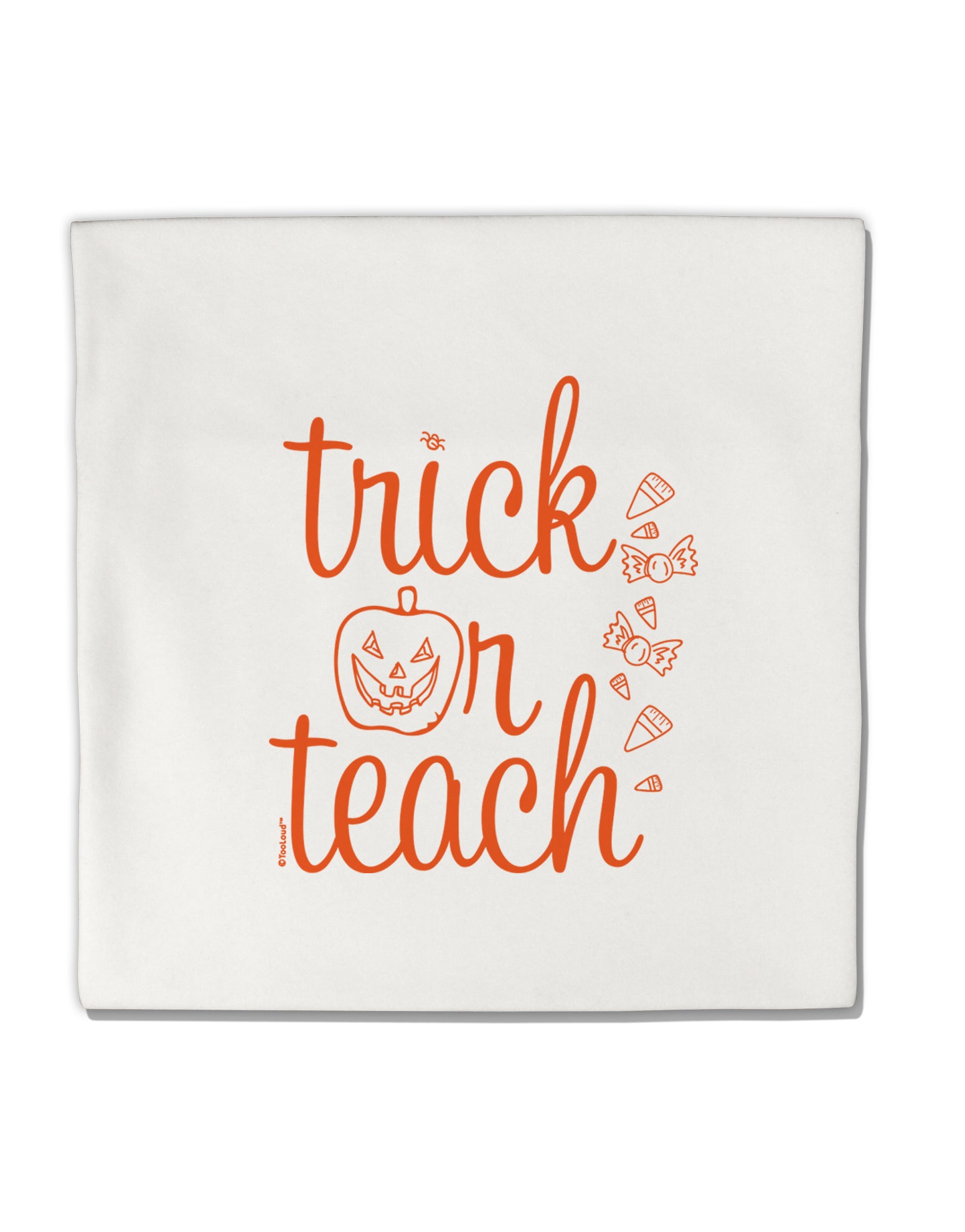 TooLoud Trick or Teach Micro Fleece 14 Inch x 14 Inch Pillow Sham-ThrowPillowCovers-TooLoud-Davson Sales