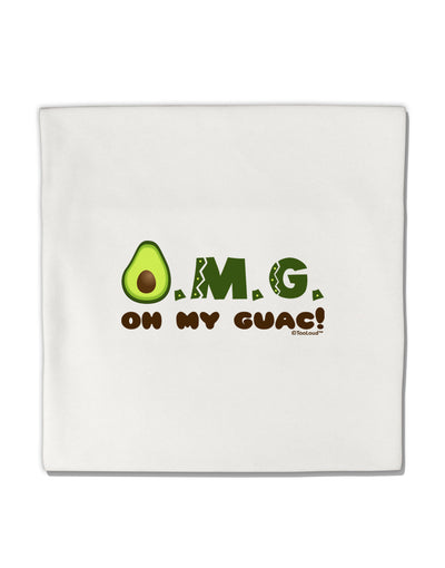 OMG - Oh My Guac - Guacamole Design Micro Fleece 14&#x22;x14&#x22; Pillow Sham by TooLoud-Pillow Sham-TooLoud-White-Davson Sales