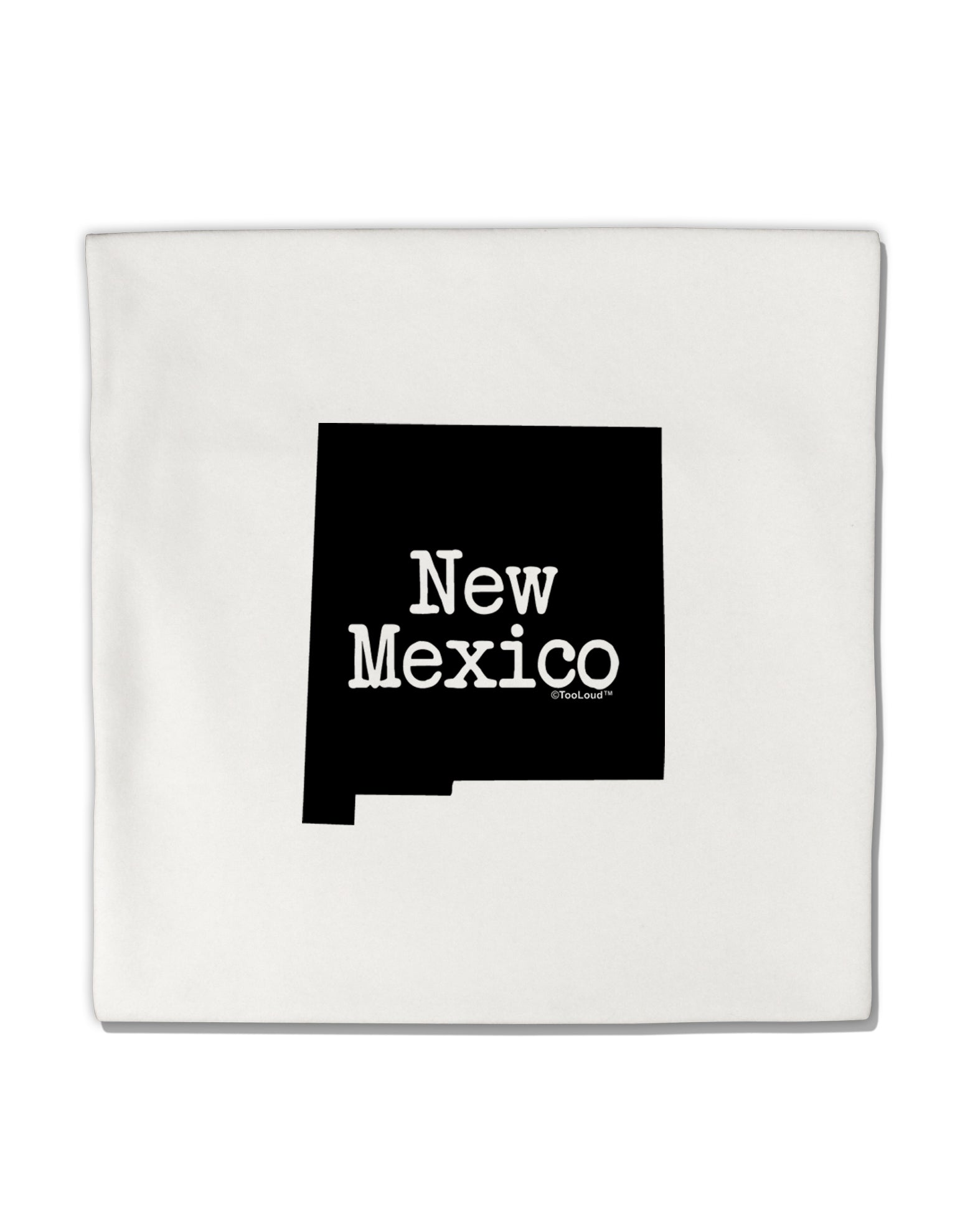 New Mexico - United States Shape Micro Fleece 14&#x22;x14&#x22; Pillow Sham by TooLoud-Pillow Sham-TooLoud-White-Davson Sales