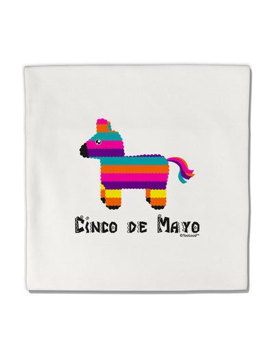 Colorful Pinata Design - Cinco de Mayo Micro Fleece 14&#x22;x14&#x22; Pillow Sham by TooLoud-Pillow Sham-TooLoud-White-Davson Sales