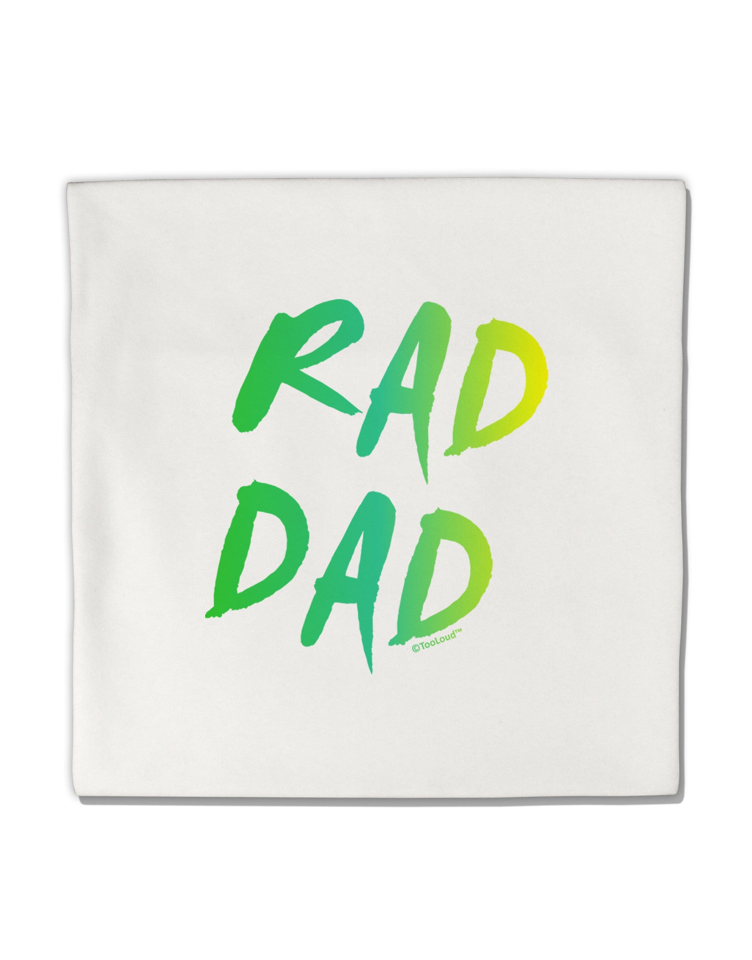 Rad Dad Design - 80s Neon Micro Fleece 14"x14" Pillow Sham-Pillow Sham-TooLoud-White-Davson Sales