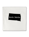 North Dakota - United States Shape Micro Fleece 14&#x22;x14&#x22; Pillow Sham by TooLoud-Pillow Sham-TooLoud-White-Davson Sales