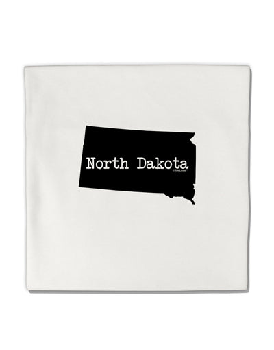 North Dakota - United States Shape Micro Fleece 14&#x22;x14&#x22; Pillow Sham by TooLoud-Pillow Sham-TooLoud-White-Davson Sales