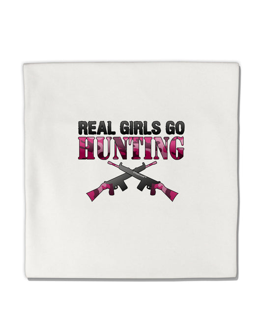 Real Girls Go Hunting Micro Fleece 14"x14" Pillow Sham-Pillow Sham-TooLoud-White-Davson Sales