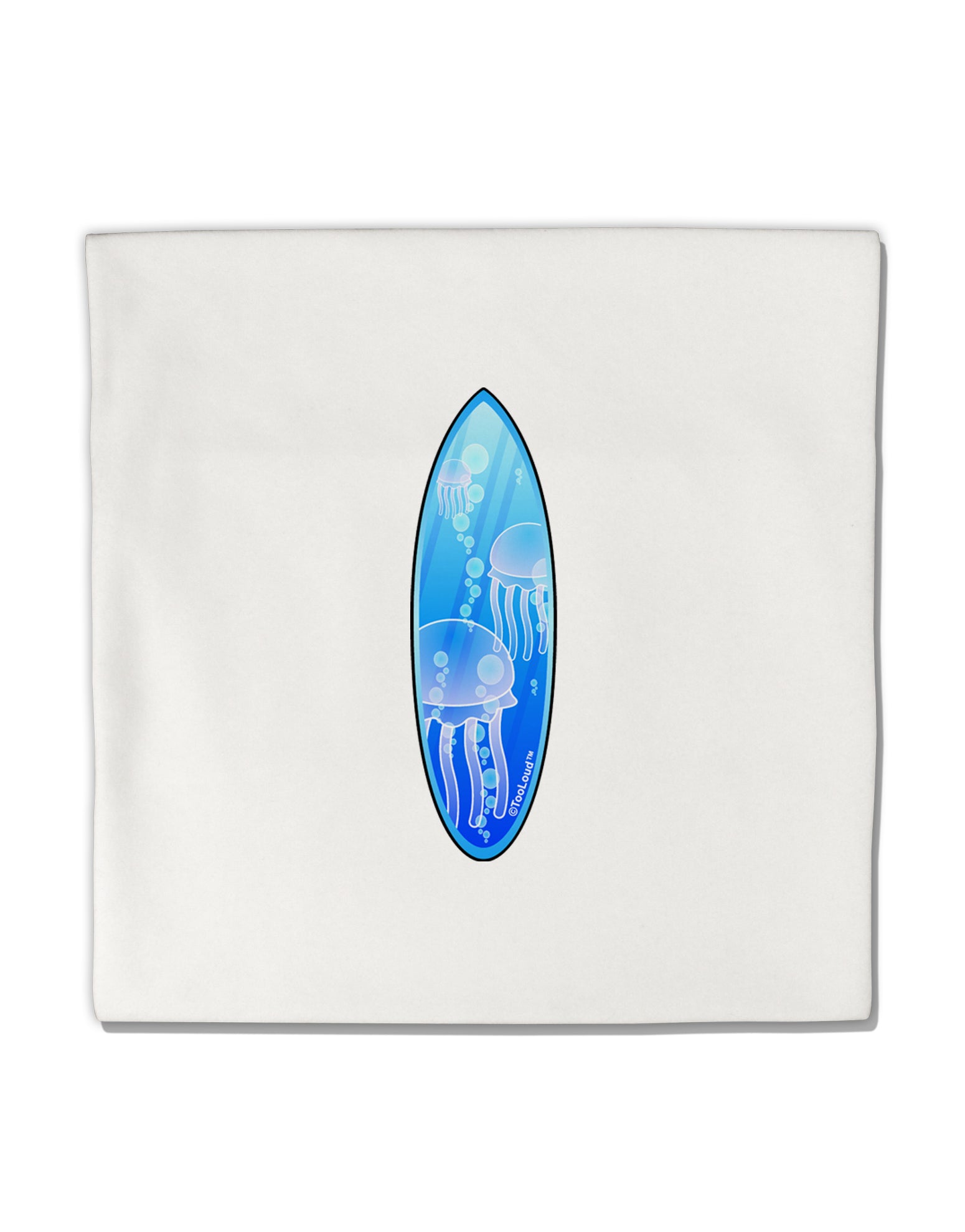 Jellyfish Surfboard Micro Fleece 14&#x22;x14&#x22; Pillow Sham by TooLoud-Pillow Sham-TooLoud-White-Davson Sales