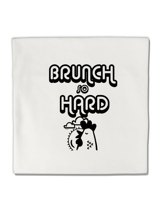 TooLoud Brunch So Hard Hen Micro Fleece 14 Inch x 14 Inch Pillow Sham-ThrowPillowCovers-TooLoud-Davson Sales