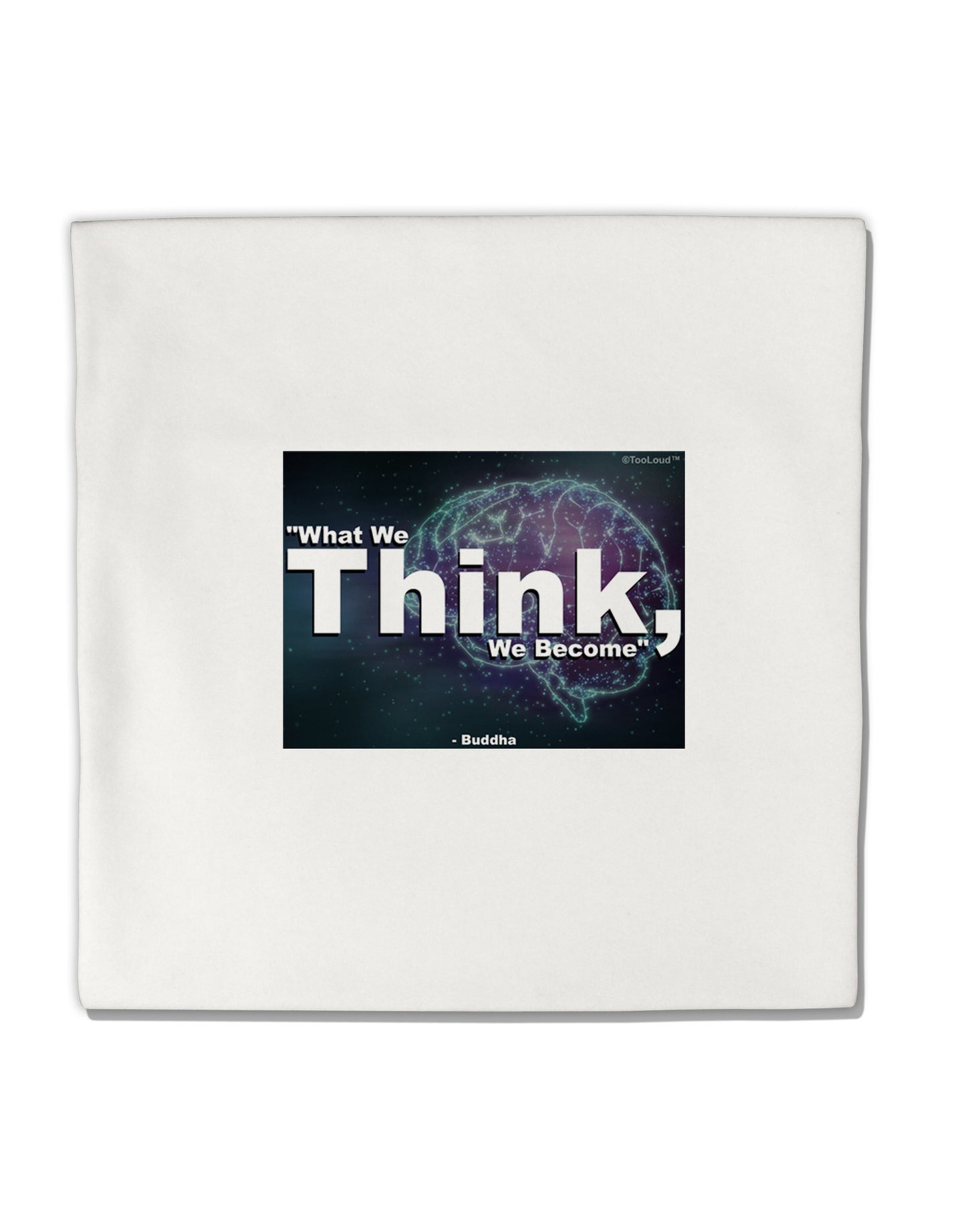 What We Think Buddha Micro Fleece 14"x14" Pillow Sham-Pillow Sham-TooLoud-White-Davson Sales