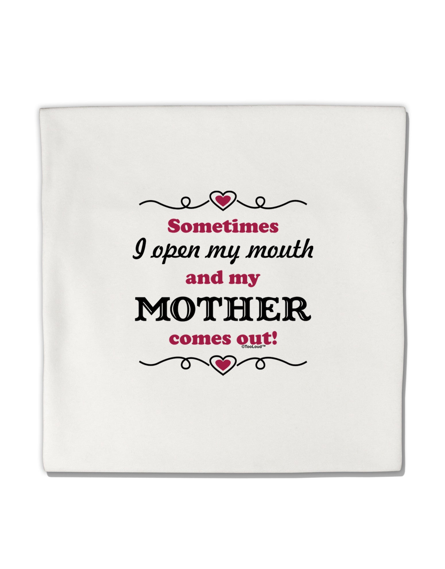 My Mother Comes Out Micro Fleece 14&#x22;x14&#x22; Pillow Sham-Pillow Sham-TooLoud-White-Davson Sales