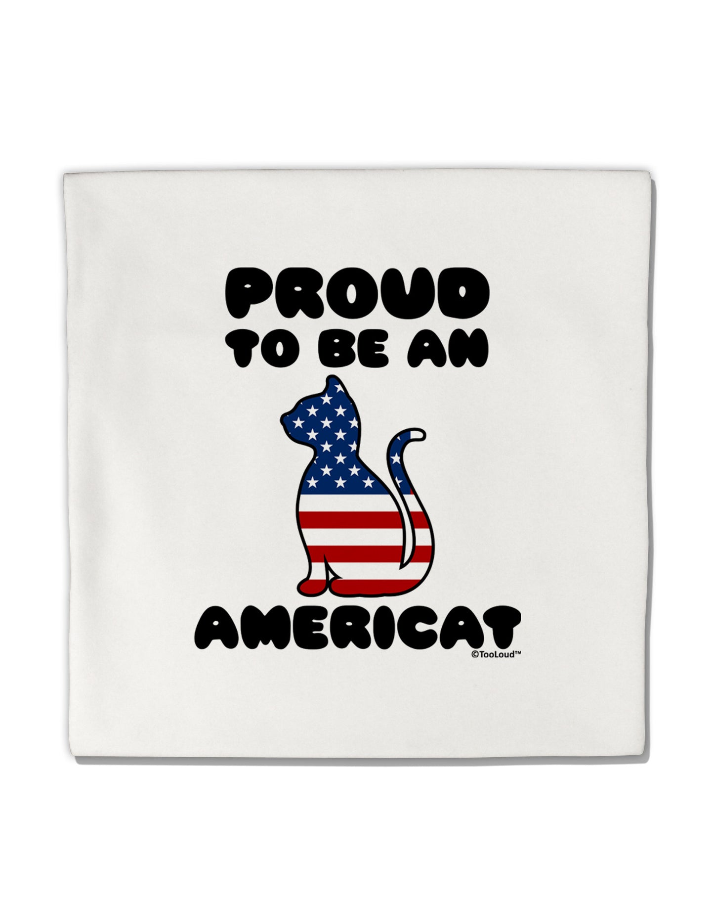 Proud to Be an Americat Micro Fleece 14"x14" Pillow Sham by TooLoud-Pillow Sham-TooLoud-White-Davson Sales