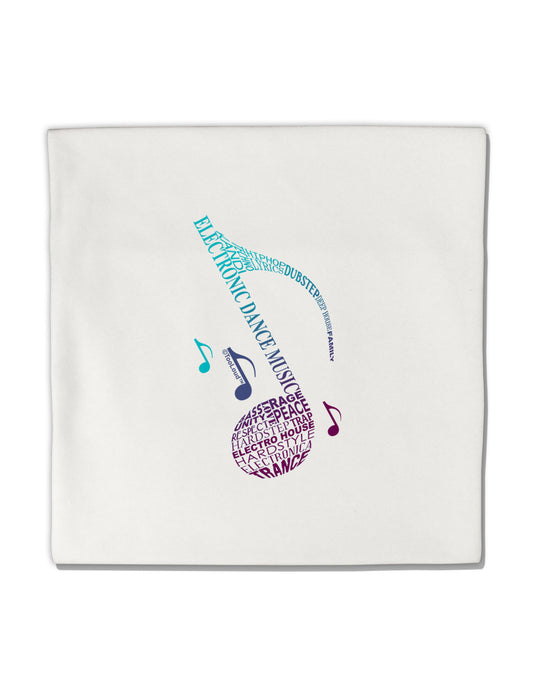 Music Note Typography Micro Fleece 14"x14" Pillow Sham-Pillow Sham-TooLoud-White-Davson Sales