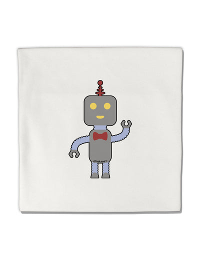 Cute Robot Male Micro Fleece 14&#x22;x14&#x22; Pillow Sham by TooLoud-Pillow Sham-TooLoud-White-Davson Sales