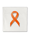 Leukemia Awareness Ribbon - Orange Micro Fleece 14&#x22;x14&#x22; Pillow Sham-Pillow Sham-TooLoud-White-Davson Sales