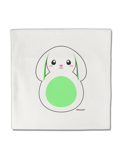 Cute Bunny with Floppy Ears - Green Micro Fleece 14&#x22;x14&#x22; Pillow Sham by TooLoud-Pillow Sham-TooLoud-White-Davson Sales