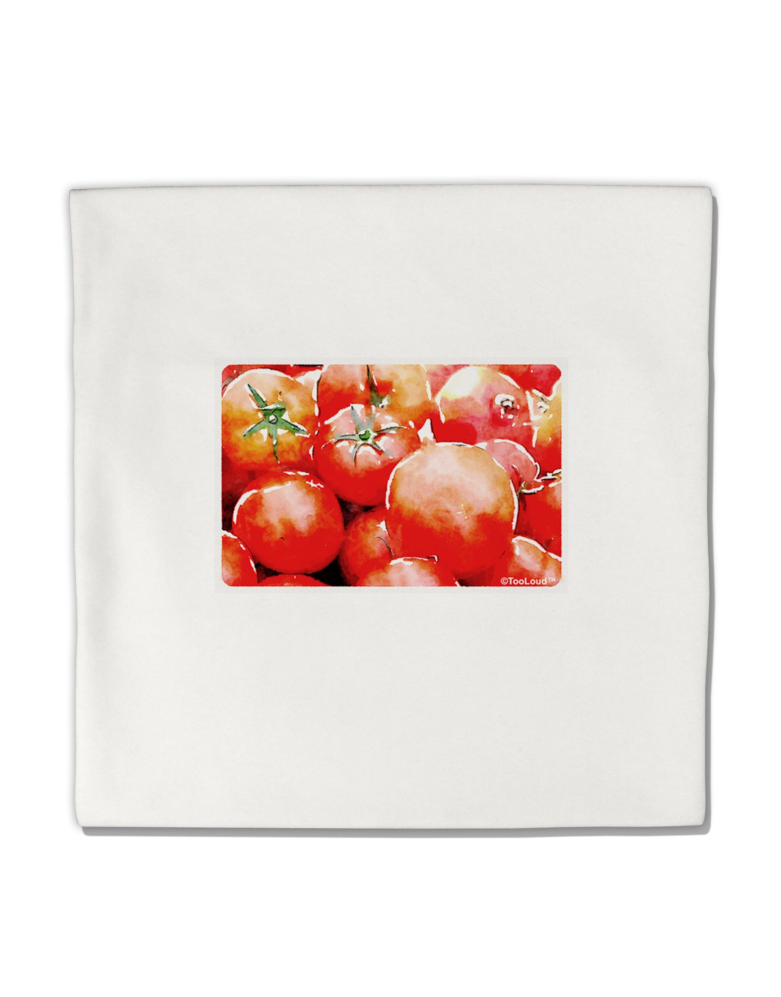 Watercolor Tomatoes Micro Fleece 14&#x22;x14&#x22; Pillow Sham-Pillow Sham-TooLoud-White-Davson Sales