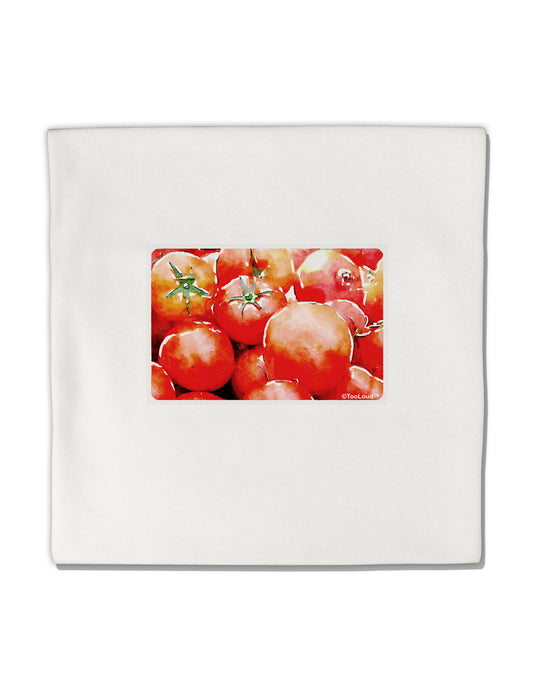 Watercolor Tomatoes Micro Fleece 14&#x22;x14&#x22; Pillow Sham-Pillow Sham-TooLoud-White-Davson Sales