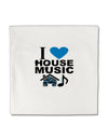 I Love House Blue Micro Fleece 14&#x22;x14&#x22; Pillow Sham-Pillow Sham-TooLoud-White-Davson Sales