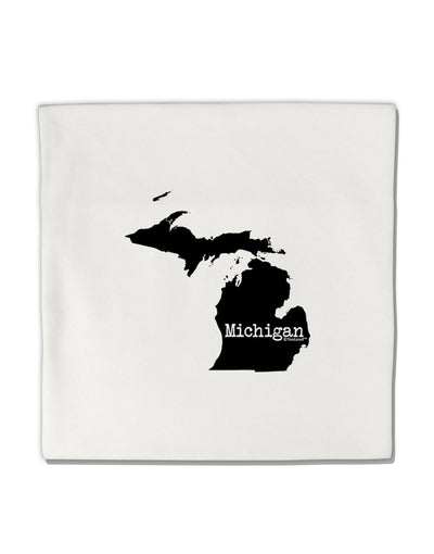 Michigan - United States Shape Micro Fleece 14&#x22;x14&#x22; Pillow Sham-Pillow Sham-TooLoud-White-Davson Sales