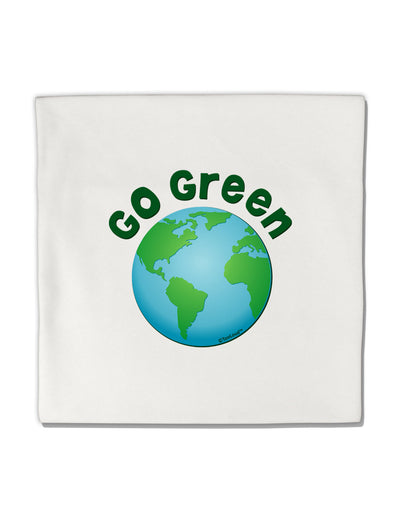 Go Green - Planet Earth Micro Fleece 14&#x22;x14&#x22; Pillow Sham-Pillow Sham-TooLoud-White-Davson Sales